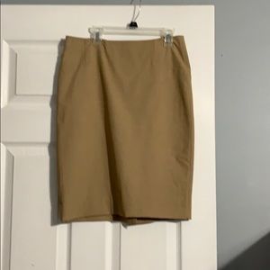 Tan pencil skirt